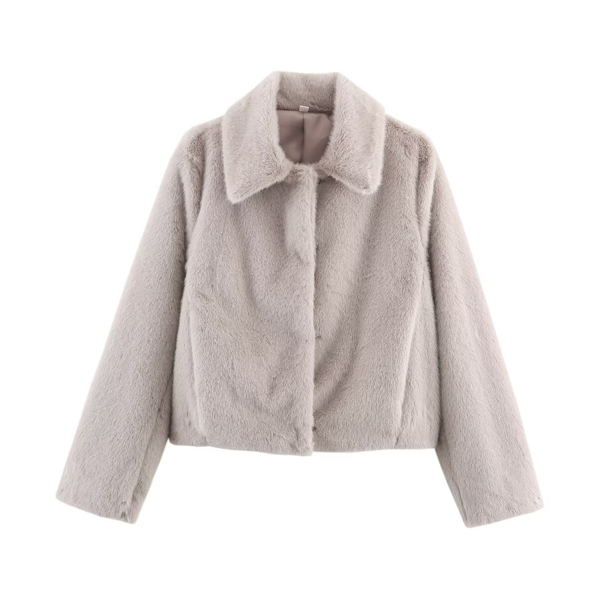Damen Kunstpelzjacke Kuschelig Eveloria