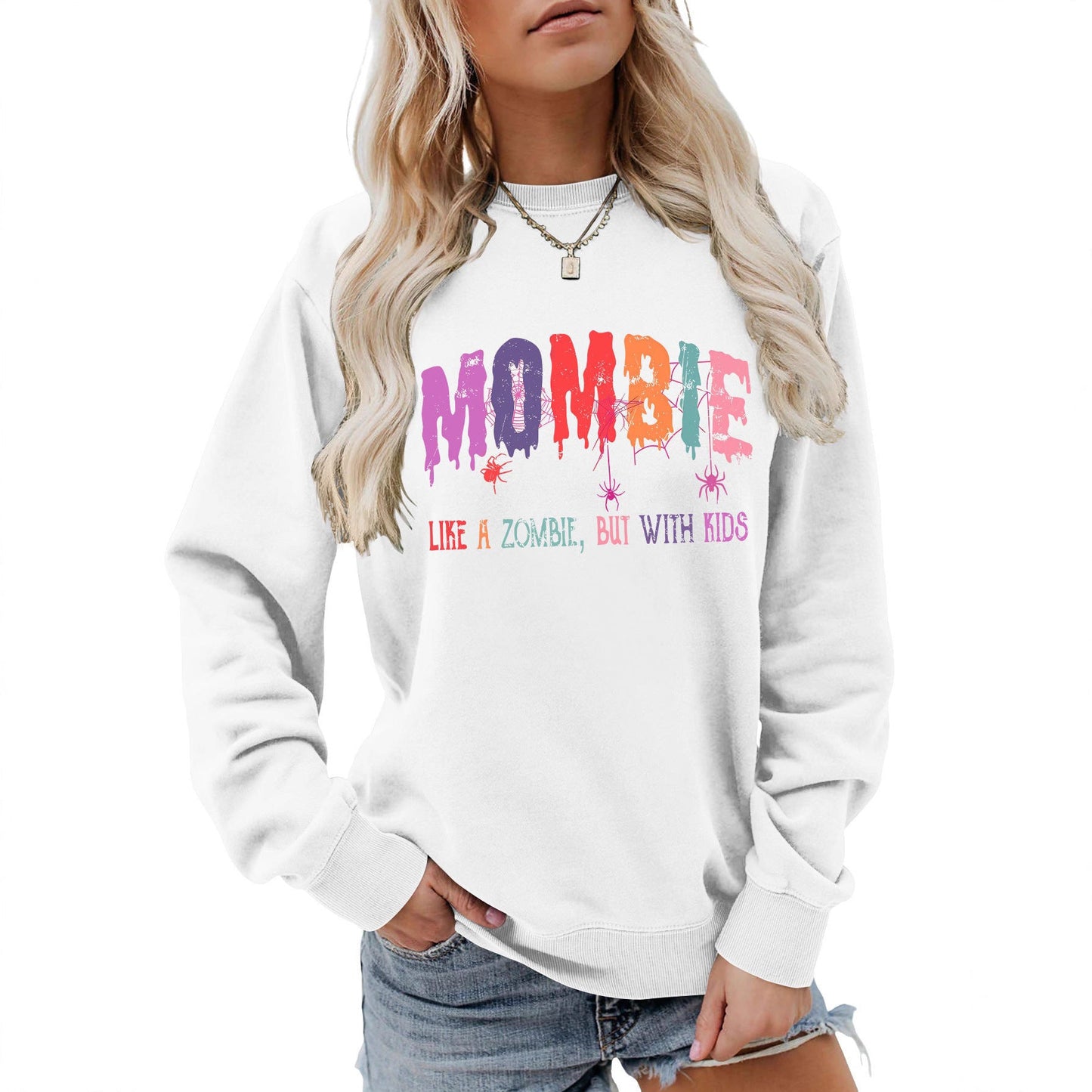 Damen Sweatshirt Zombie Motiv Eveloria