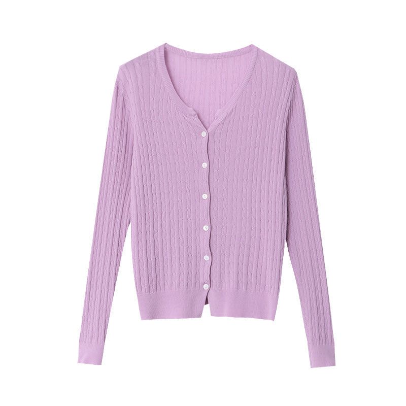 Damen Strickjacke Zopfmuster Fein Eveloria