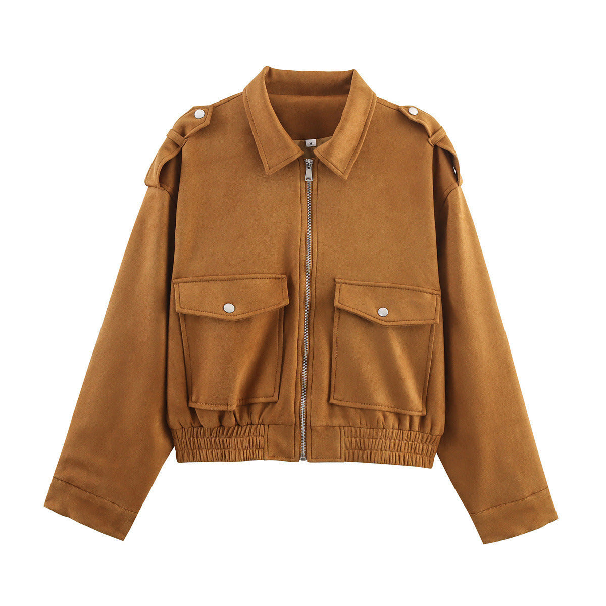 Damen Outdoorjacke Lässig Reißverschluss Große Taschen