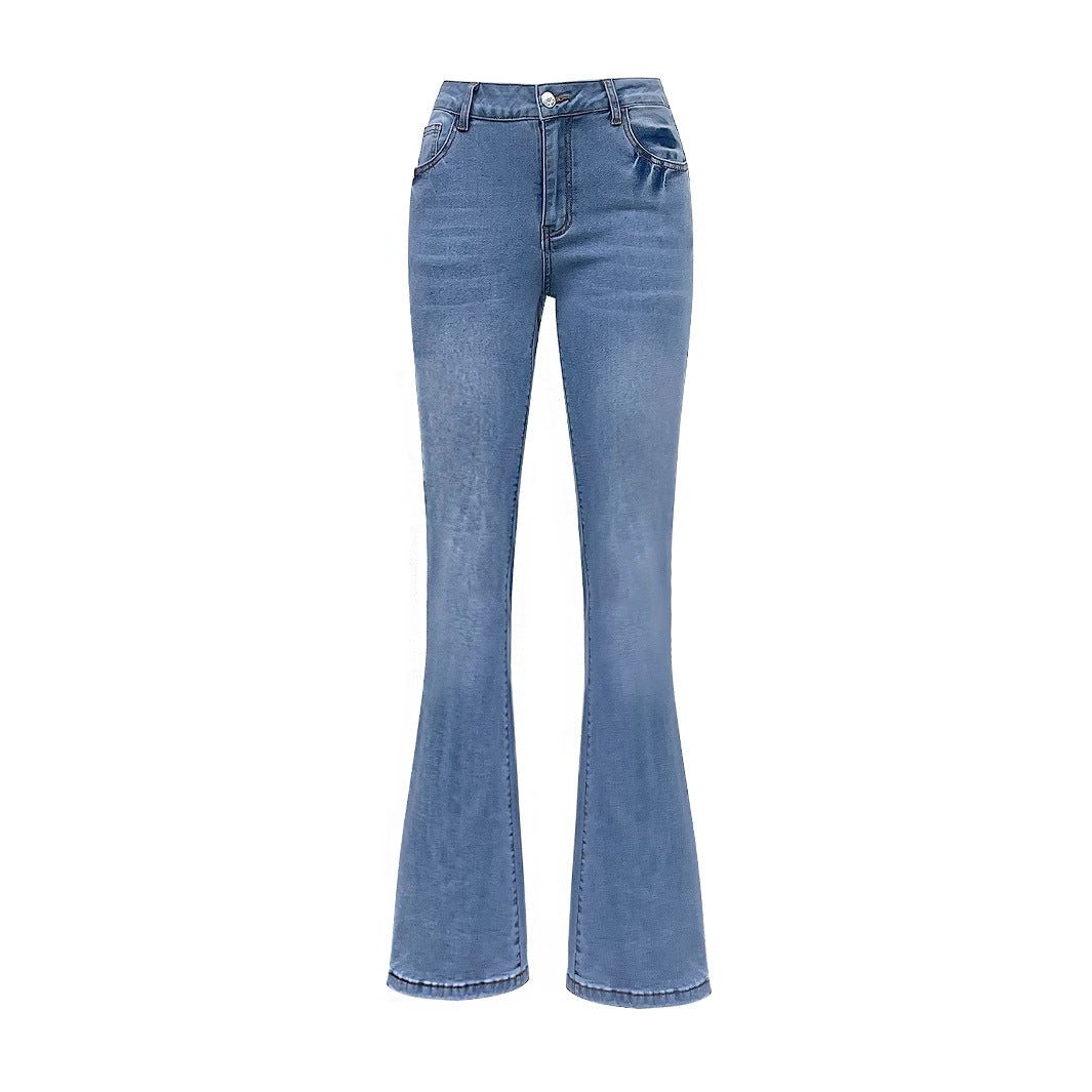 Damen Schlagjeans Dekorativen Schleifen