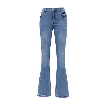 Damen Schlagjeans Dekorativen Schleifen