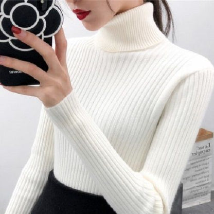 Damen Rollkragenpullover Rippstruktur Eveloria - Eveloria