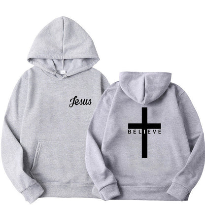 Damen Pullover Kapuzenpullover Baumwolle Bequem Grau