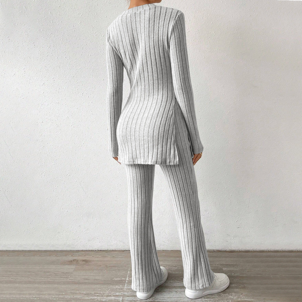 Damen Strickanzug Langärmlig Elegant Eveloria