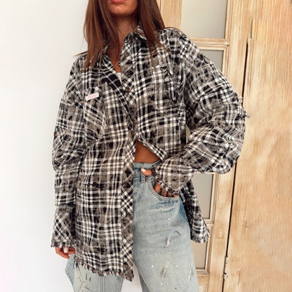 Damen Overshirtjacke Fransen Eveloria
