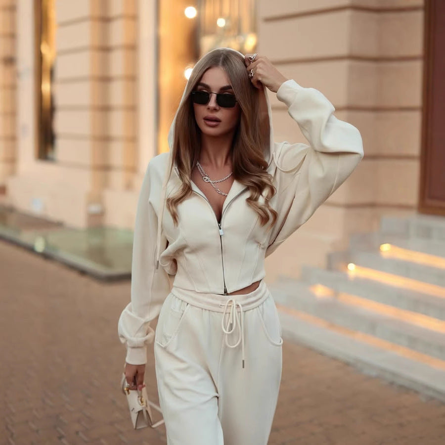 Damen Hoodie Hose Set Eveloria Elegant