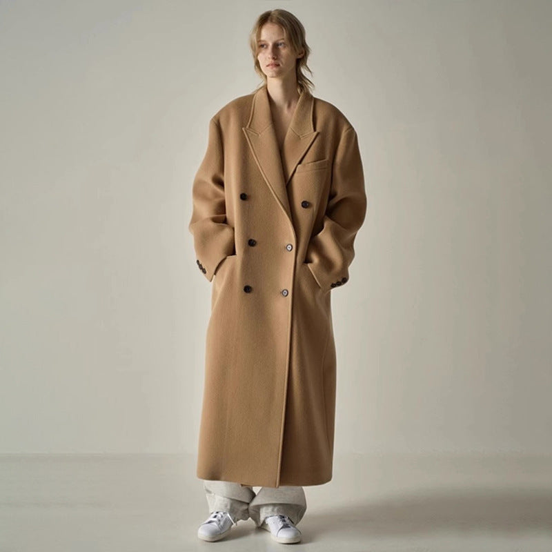 Damen Wollmantel Übergroß Elegantes Design