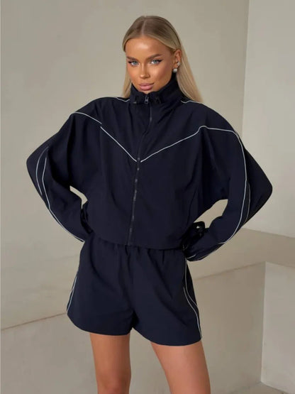 Damen Outdoor-Jacke mit Shorts Sportlich Modern Eveloria