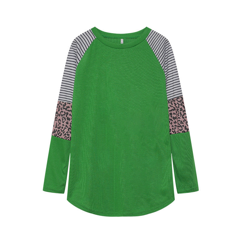 Damen Langarmshirt Tiermuster Streifendesign Eveloria