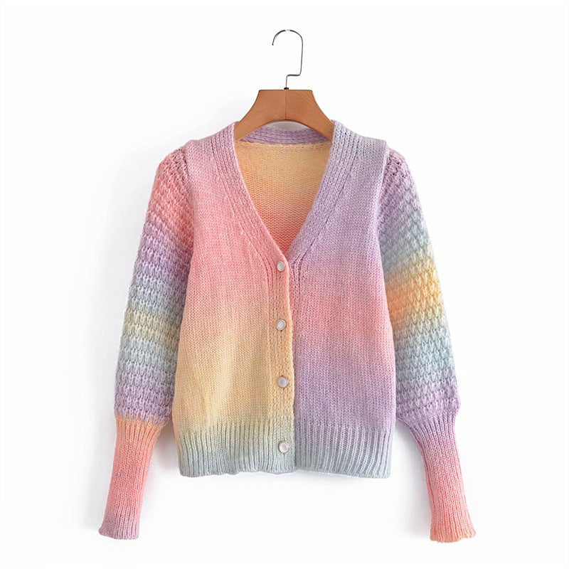 Damen Strickjacke Bunt Meliert Eveloria