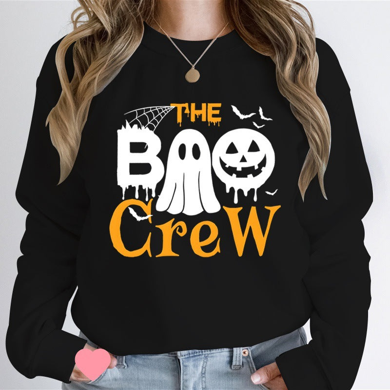 Damen Sweatshirt Halloween Grafikdruck Schwarz Eveloria - Eveloria