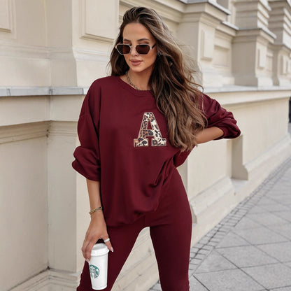 Damen Sweatshirt Leoprint Lässig Eveloria