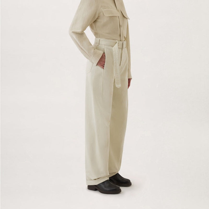 Damen High-Waist-Hose mit Gürtel Eveloria