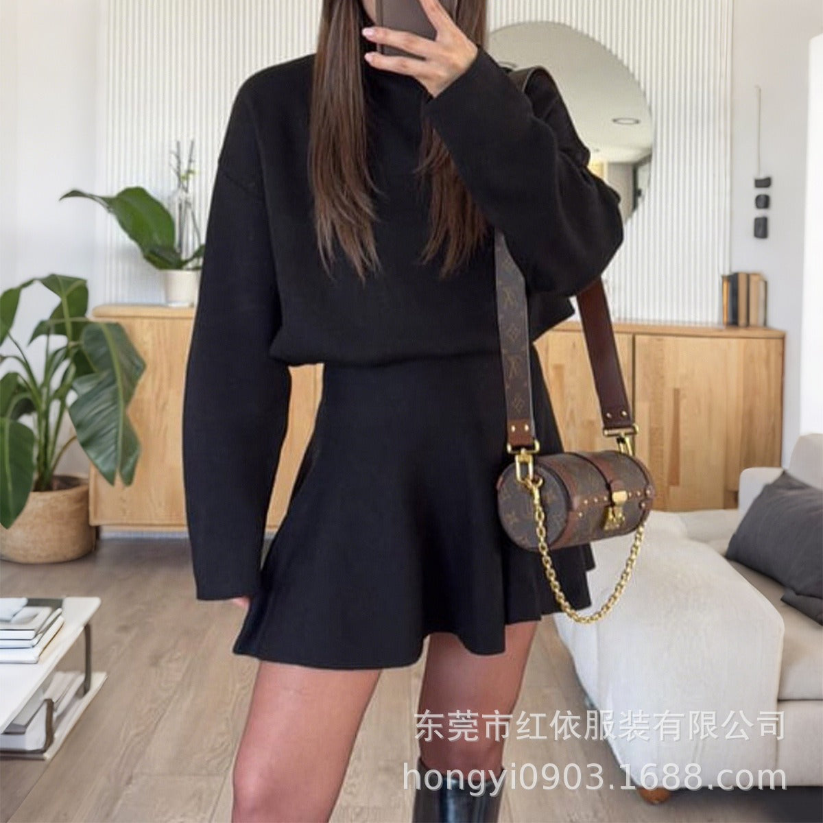 Damen Sweatshirt-Kleid mit langen Ärmeln Eveloria