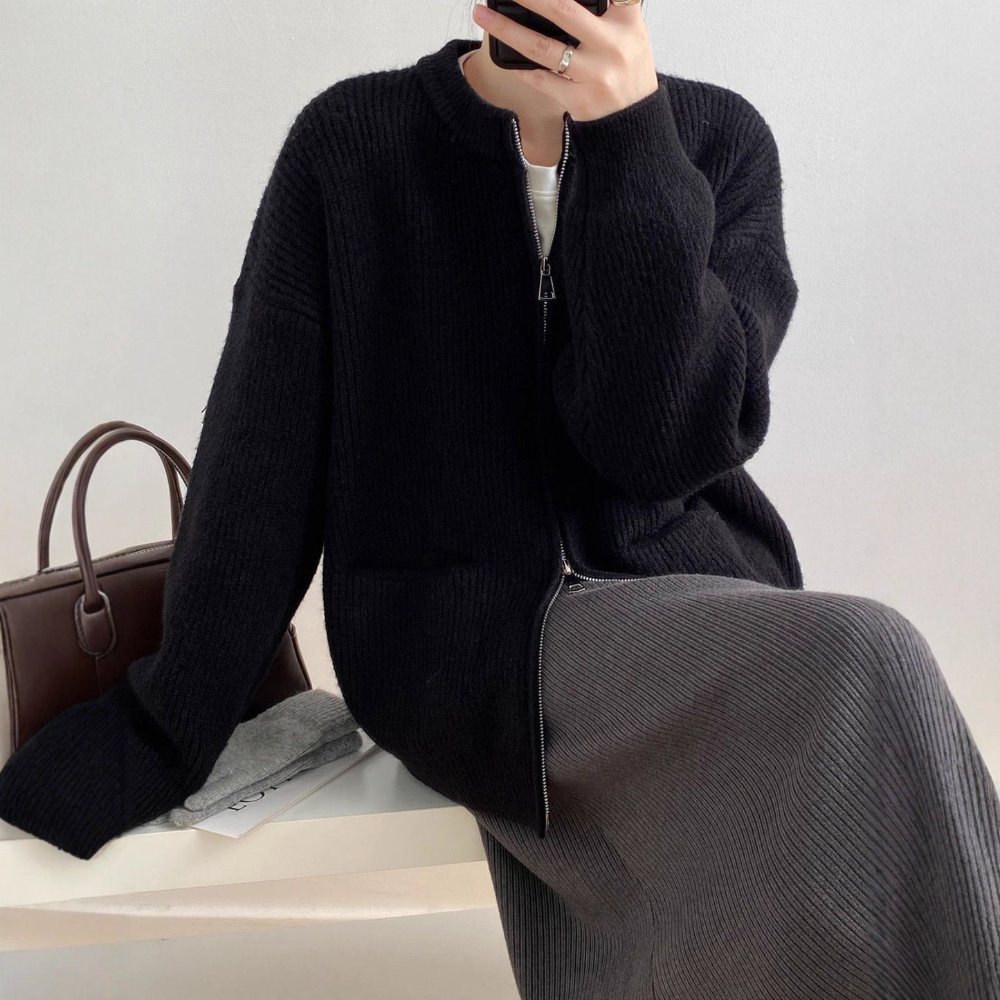 Damen Sweatjacke Eveloria Hochwertig Trendig