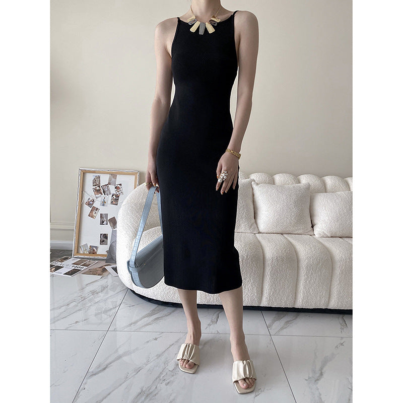 Damen Maxikleid Rippstruktur Figurbetont Eveloria