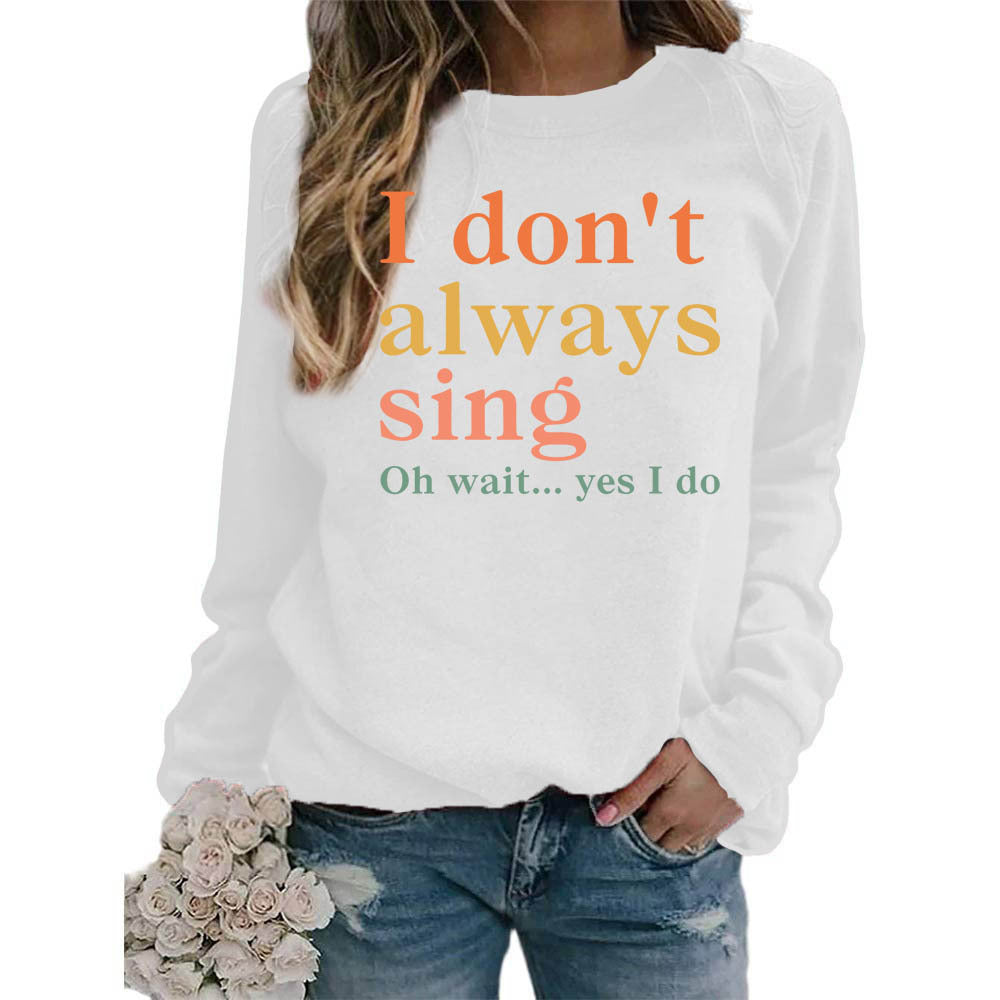 Damen Sweatshirt Bequem Mit Spruch Grau