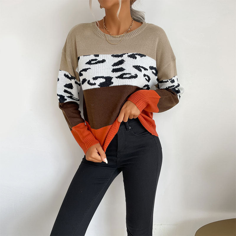 Damen Strickpullover Lässiger Schnitt Einzigartiges Muster Anthrazit