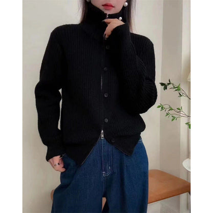 Damen Rippstrickpullover Elegantes Design Eveloria