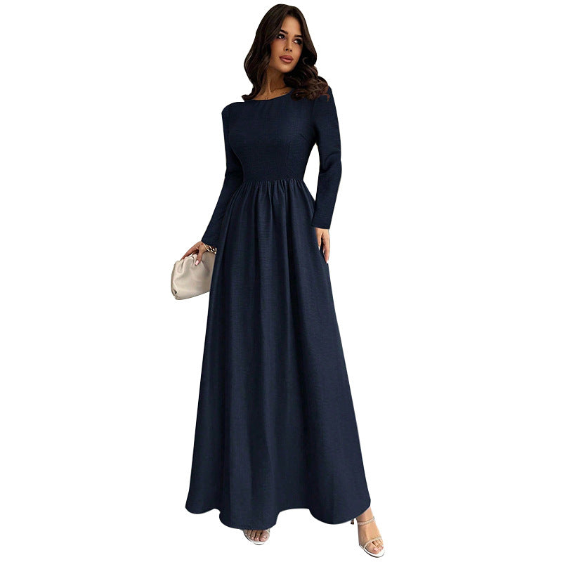 Damen Maxikleid Slim Fit Langärmlig Eveloria