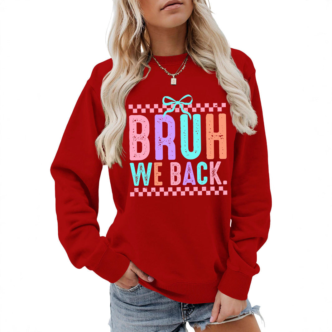 Damen Sweatshirt Bequem Fröhlicher Druck Grau Eveloria - Eveloria