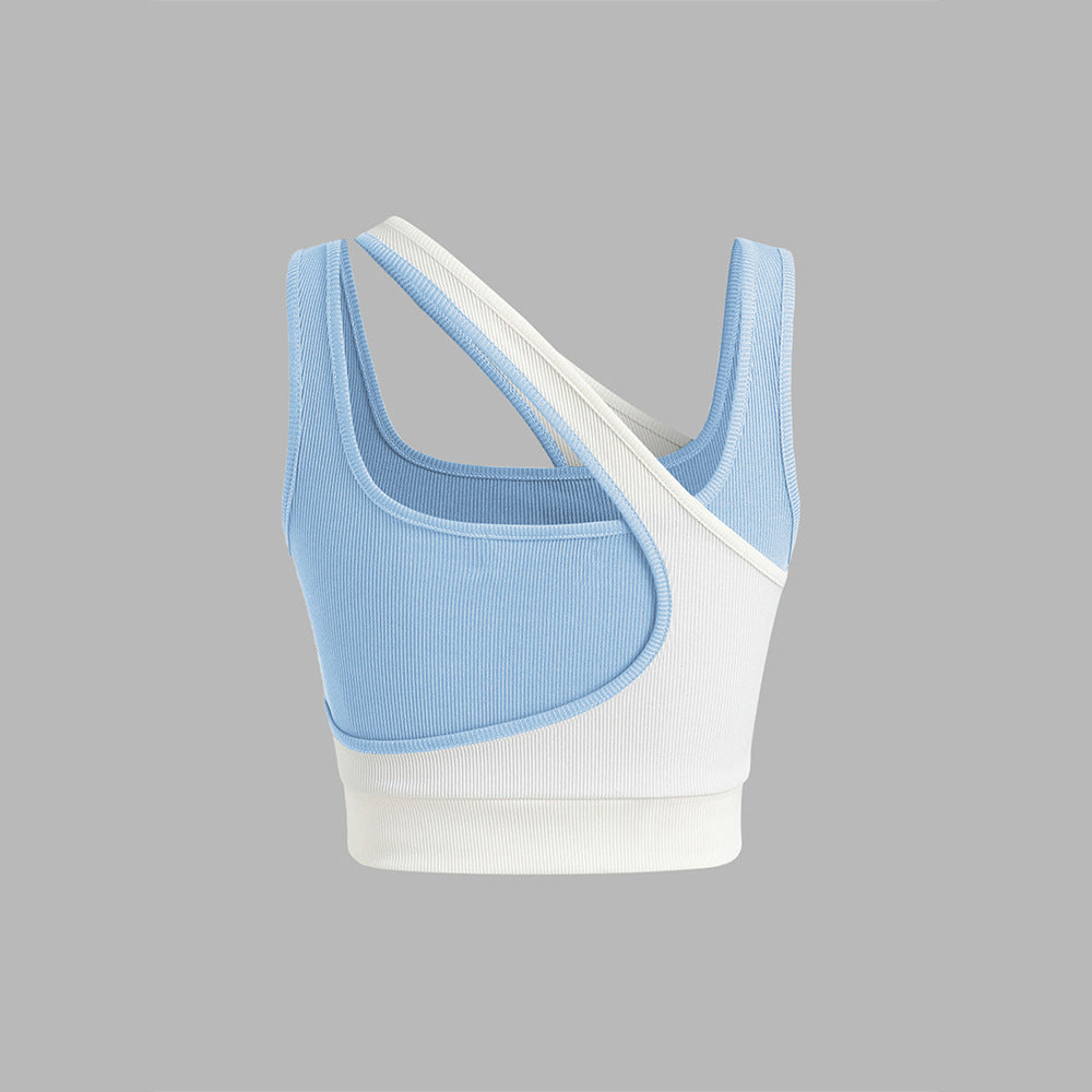 Damen Sport-Bustier Asymmetrisch Verstellbare Träger Eveloria