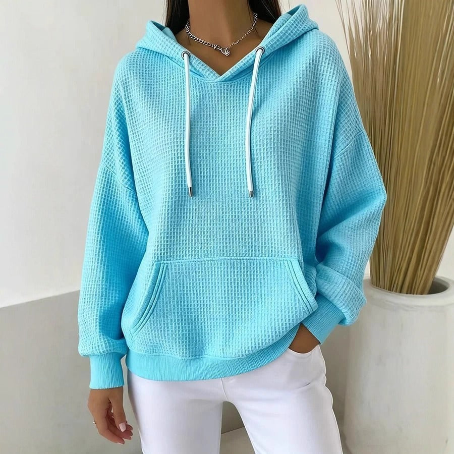 Damen Kapuzenpullover Strukturiertes Gewebe Eveloria