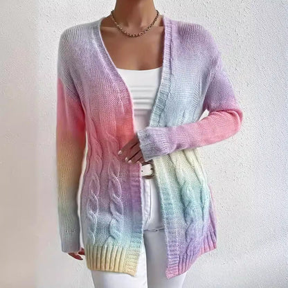 Damen Strickjacke Farbverlauf Eveloria