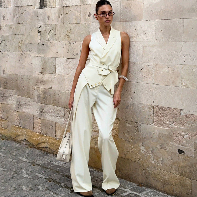 Damen Overall Tailliert Elegant Eveloria