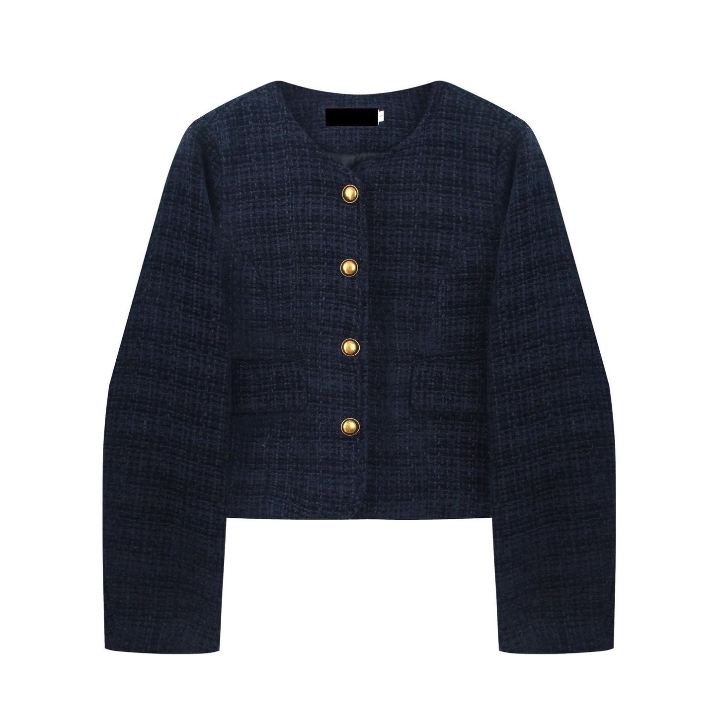 Damen Cropped Blazer Golden Knöpfe Eveloria