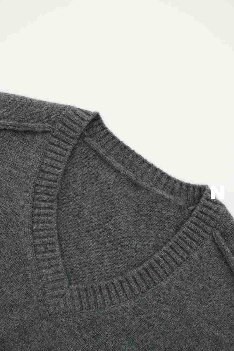 Damen Pullover V-Ausschnitt Wolle Eveloria