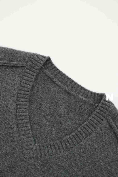 Damen Pullover V-Ausschnitt Wolle Eveloria