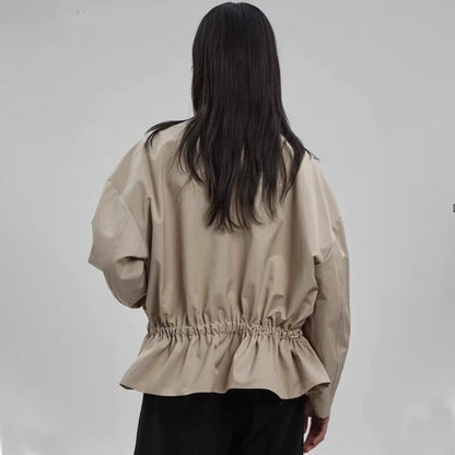 Damen Übergangsjacke mit Gürtel und Stehkragen Eveloria