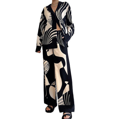 Damen Lounge-Set künstlerisches Muster Eveloria