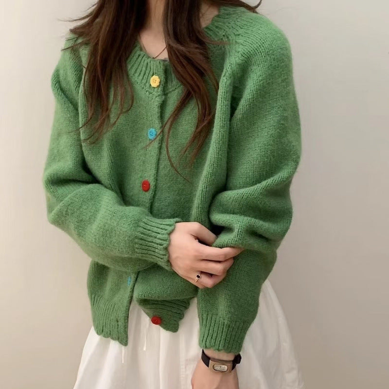 Damen Strickcardigan Bunt Lässig - Eveloria