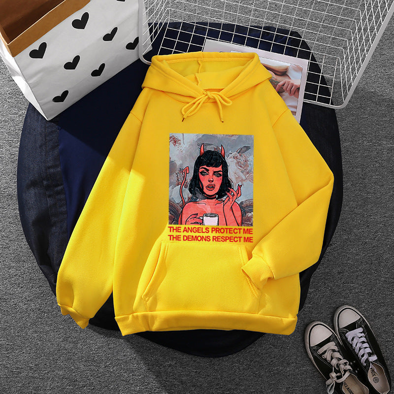 Damen Hoodie Grafikdruck Eveloria