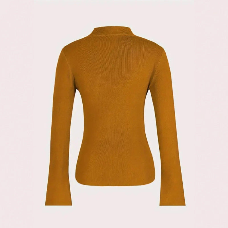 Damen Strickoberteil Mit Knöpfen Vielseitig Anthrazit