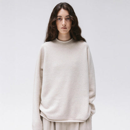Damen Strickpullover Hochgeschnitten Komfortabel Eveloria - Eveloria