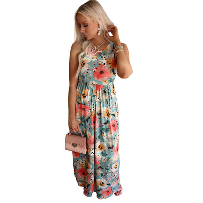 Damen Maxikleid Blumendesign Eveloria Hochwertig Komfortabel