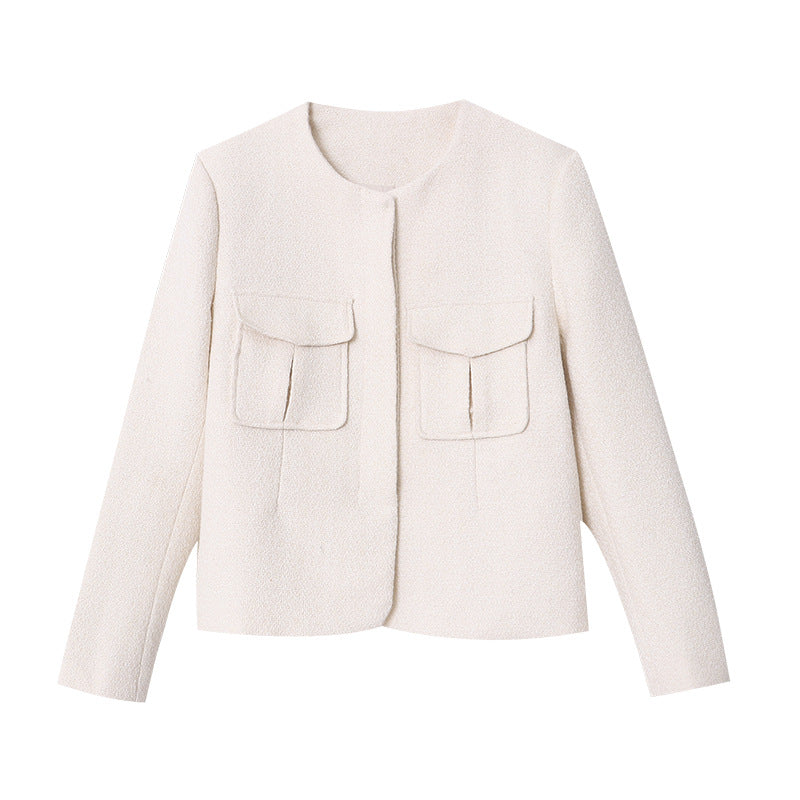 Damen Kurzjacke mit Taschen Eveloria Elegantes Design
