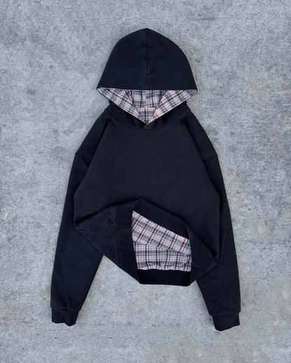 Damen Kapuzenpullover Karomuster Bequem Eveloria
