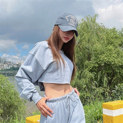 Damen Crop- Set Elastische Hose Eveloria