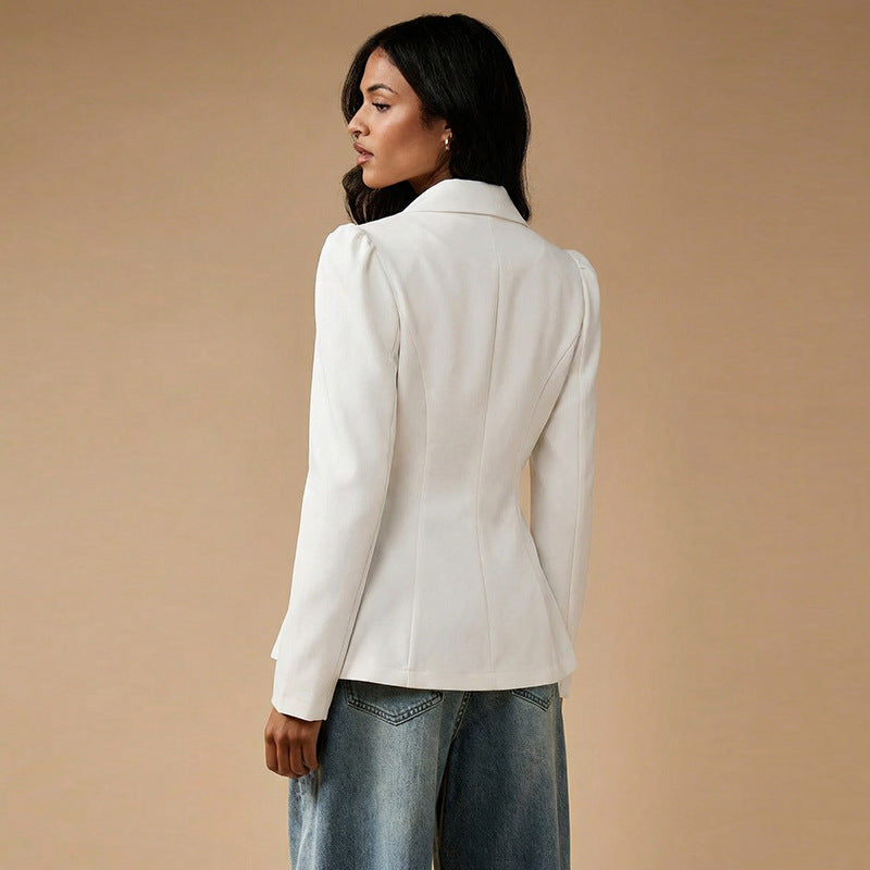 Damen Blazer mit Puffärmeln Elegant Eveloria