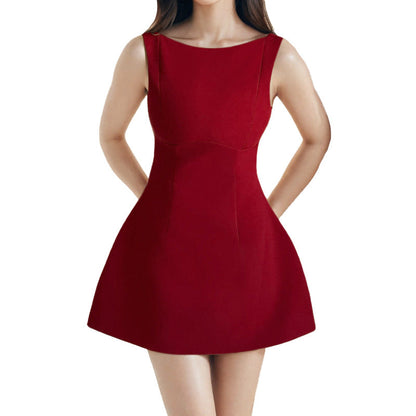 Damen Skaterkleid Tailliert Modischer Schnitt Eveloria
