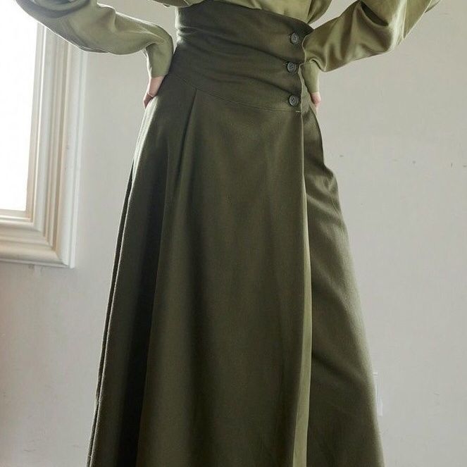 Damen Maxi-Rock Kelchschnitt Elegant Eveloria
