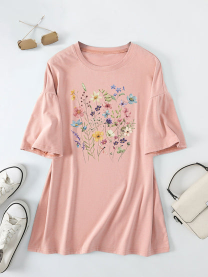 Damen Sommerbluse Floralmuster Eveloria