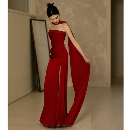 Damen Maxi Abendkleid Strapless Figurbetont Elegant