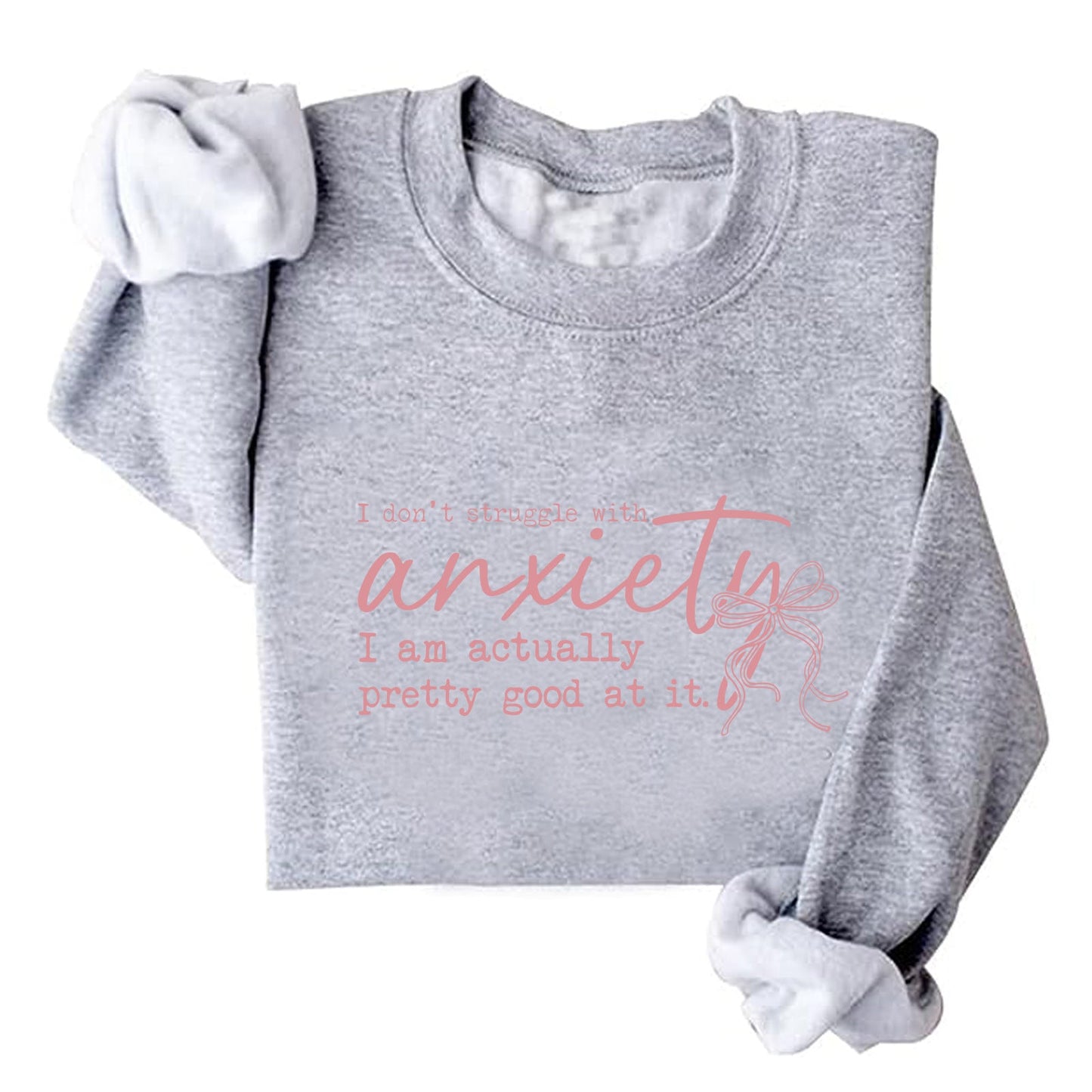 Damen Sweatshirt Motiviertes Design Grau Eveloria