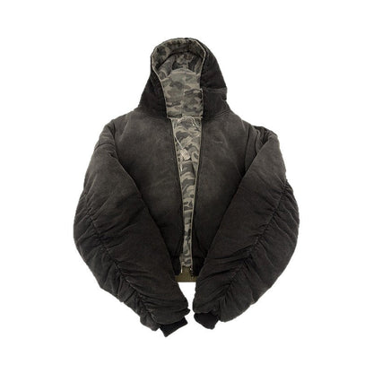 Damen Camouflage Bomberjacke Doppelmaterial